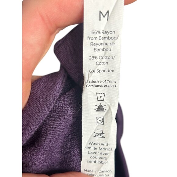 Karma Athletics Purple Long Sleeve Top Layer Ruffle Back - Picture 4 of 4